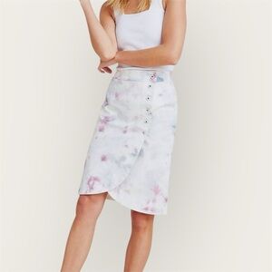 Anthropologie Kimmie Tie-Dye Tulip Midi Skirt | Button Front | Size 6